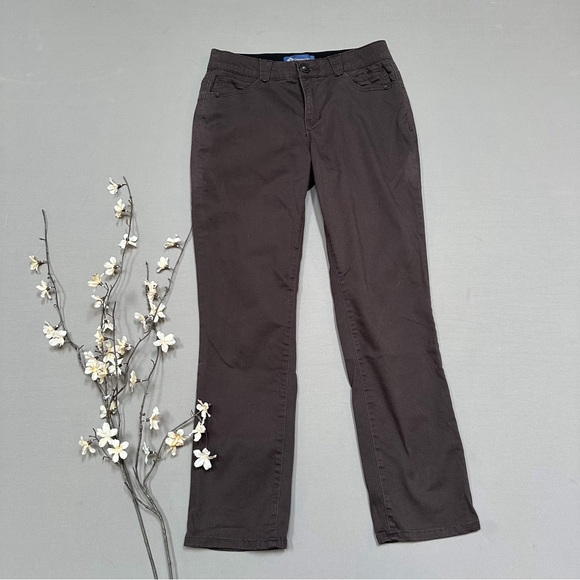 Democracy Pants - DEMOCRACY “Ab”Solution chocolate brown straight leg pants, 6P.